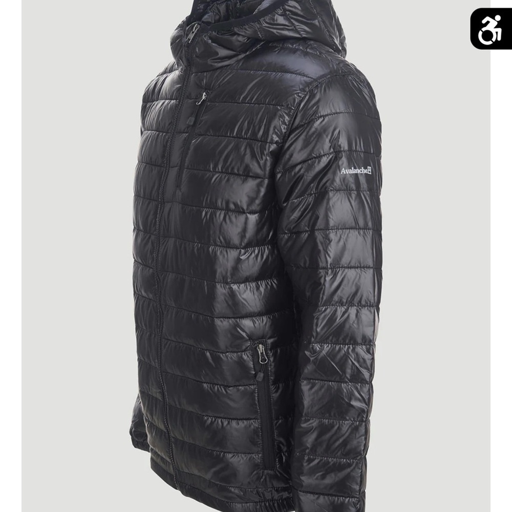 Avalanche Men’s Black Puffer Jacket Zip Up size medium Lightweight - Picture 13 of 13